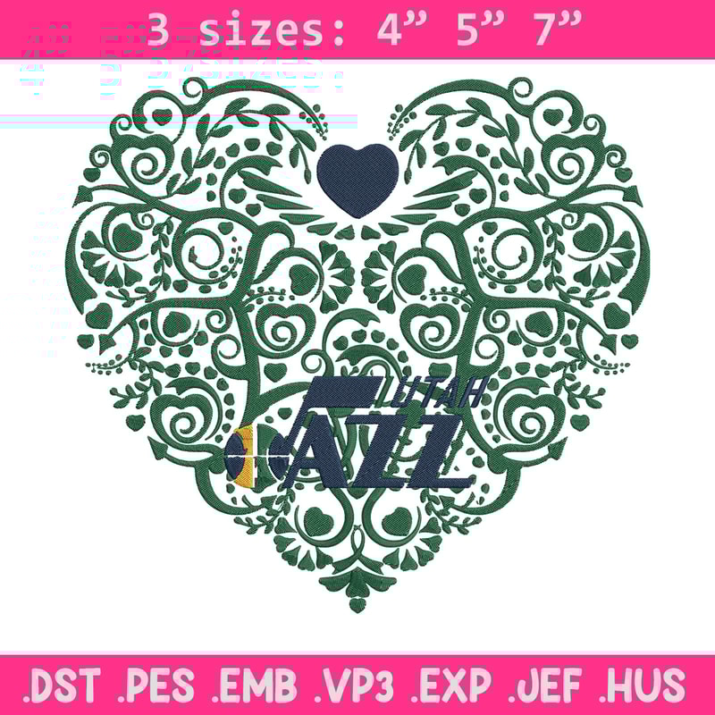 Utah Jazz heart embroidery design, NBA embroidery, Sport embroidery, Embroidery design, Logo sport embroidery.jpg
