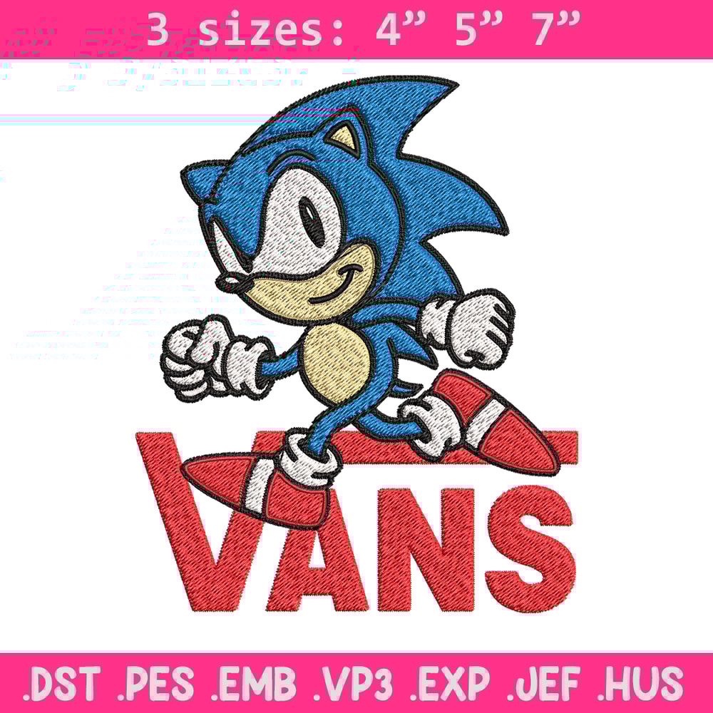 Vans Sonic Embroidery design, Vans Sonic Embroidery, cartoon design, Embroidery File, cartoon shirt, Instant download..jpg