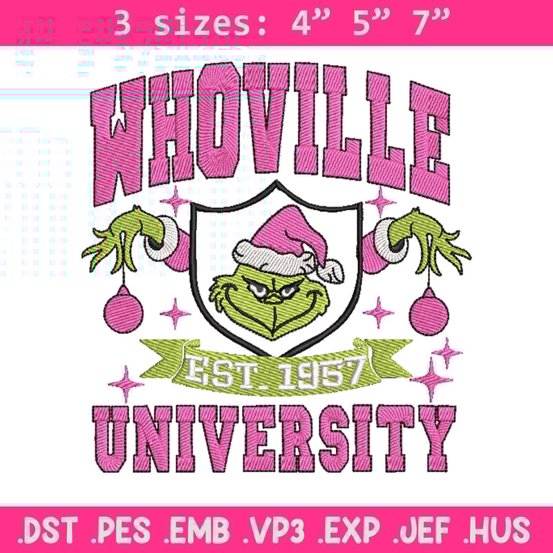 Whoville est1957 embroidery design, Grinch embroidery, Chrismas design,Embroidery shirt,Embroidery file,Digital download.jpg