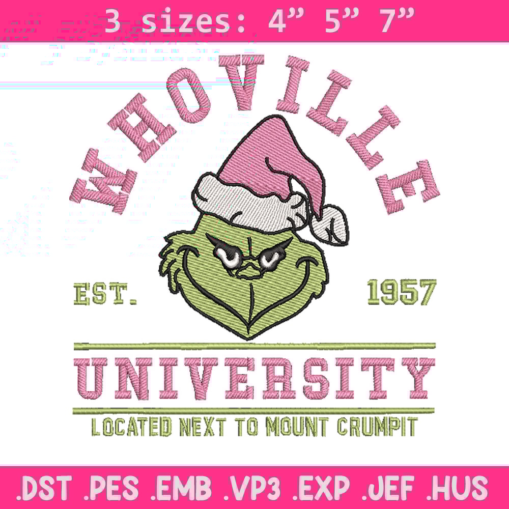 Whoville est1957 embroidery design, Grinch embroidery,Chrismas design, Embroidery shirt,Embroidery file,Digital download.jpg