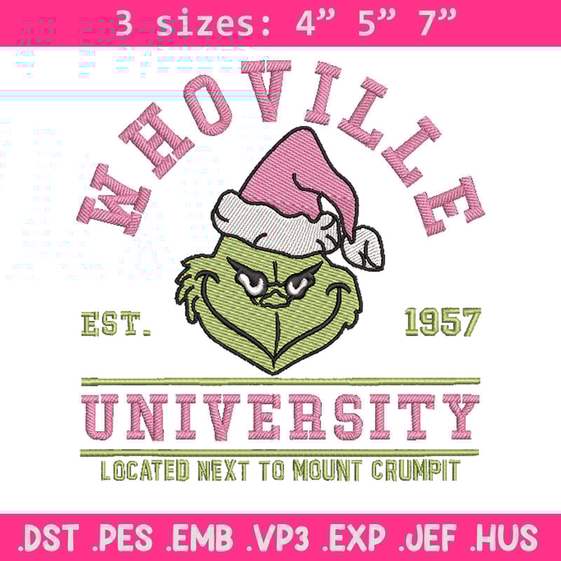 Whoville est1957 embroidery design, Grinch embroidery,Chrismas design, Embroidery shirt,Embroidery file,Digital download.jpg