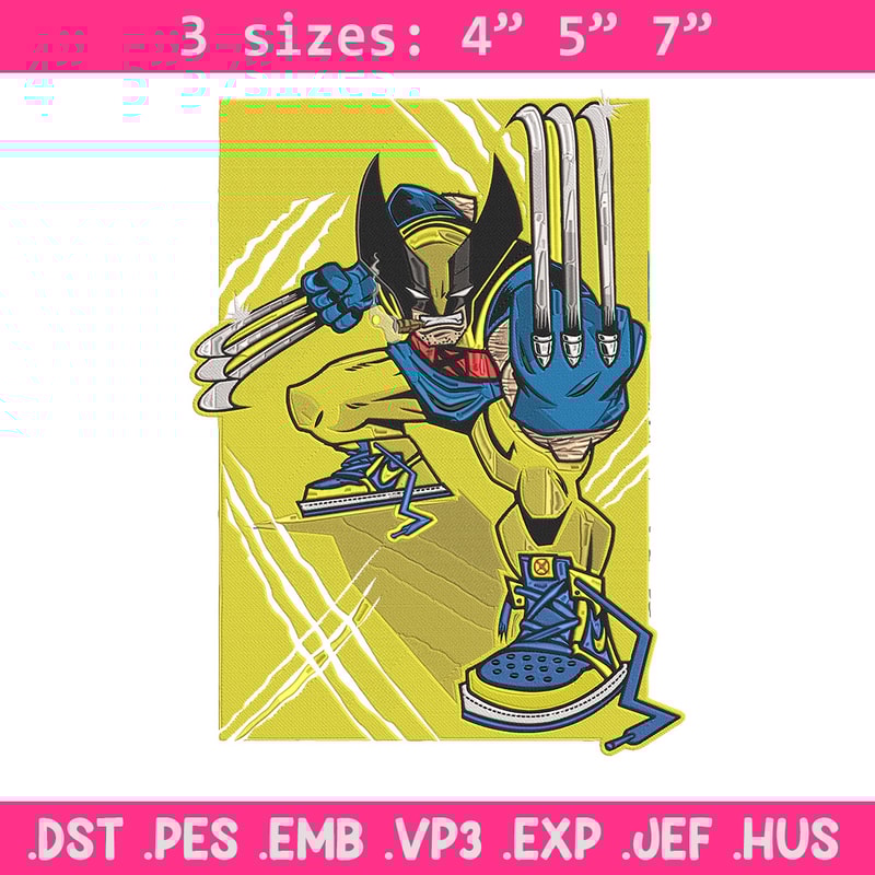 Wolverine poster Embroidery Design, DC comics Embroidery, Embroidery File, Anime Embroidery,Anime shirt,Digital download.jpg