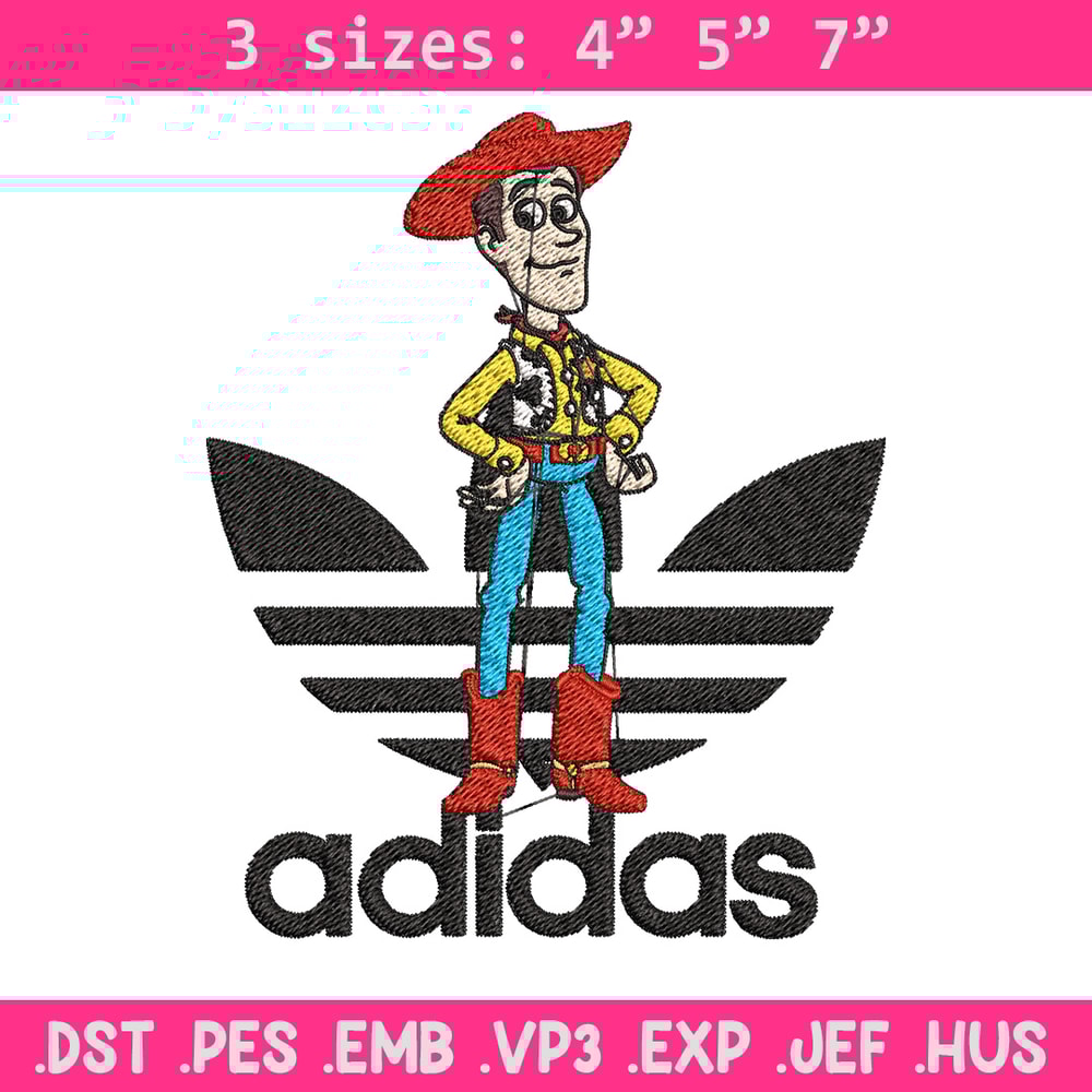 Woody adidas Embroidery Design, Adidas Embroidery, Embroidery File, Brand Embroidery, Logo shirt, Digital download.jpg