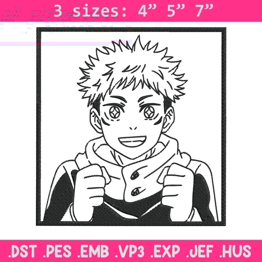 Yuji box Embroidery Design, Jujutsu Embroidery, Embroidery File, Anime Embroidery, Anime shirt, Digital download.jpg