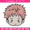 Yuji chibi Embroidery Design, Jujutsu Embroidery, Embroidery File, Anime Embroidery, Anime shirt, Digital download..jpg