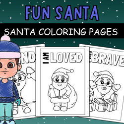 Fun Santa Coloring Pages - Christmas Coloring Sheets - Winter Activities - Printable activity PDF