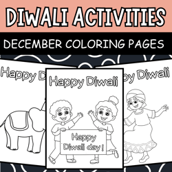 Diwali coloring pages | December coloring sheets | Diwali activities | Printable