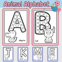 Zoo Animals Alphabet Coloring Sheets | Safari coloring pages | ABC activities | printable activity