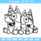 Bluey Bingo Coloring Pages Embroidery, Bluey Embroidery, Embroidery File, cartoon design, logo shirt, Digital download..jpg