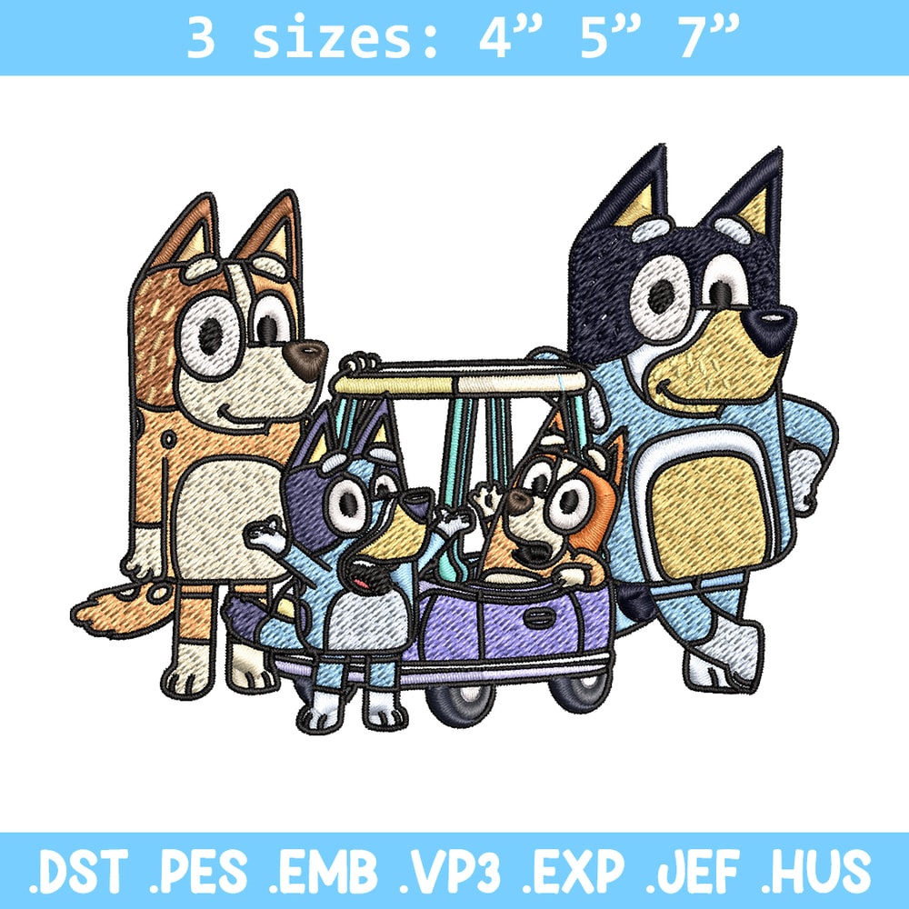 Bluey family embroidery design, Bluey Embroidery, Embroidery File, cartoon design, cartoon shirt, Digital download..jpg