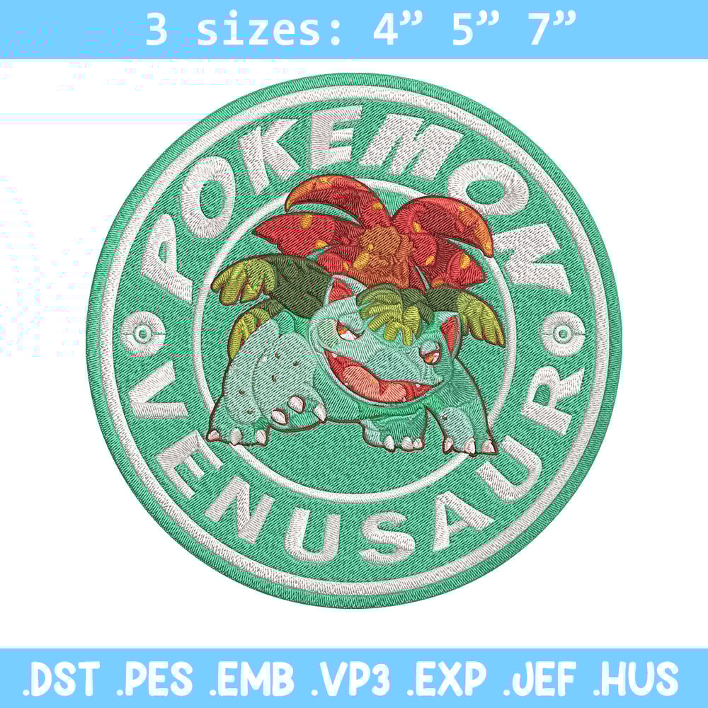 Bulbasaur poster Embroidery Design, Pokemon Embroidery, Embroidery File, Anime Embroidery, Anime shirt, Digital download.jpg