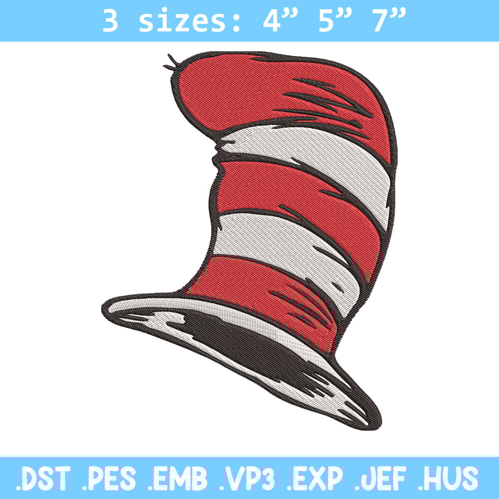 Cat In The Hat Embroidery Design, Dr seuss Embroidery, Embroidery File, Embroidery design, Digital download..jpg