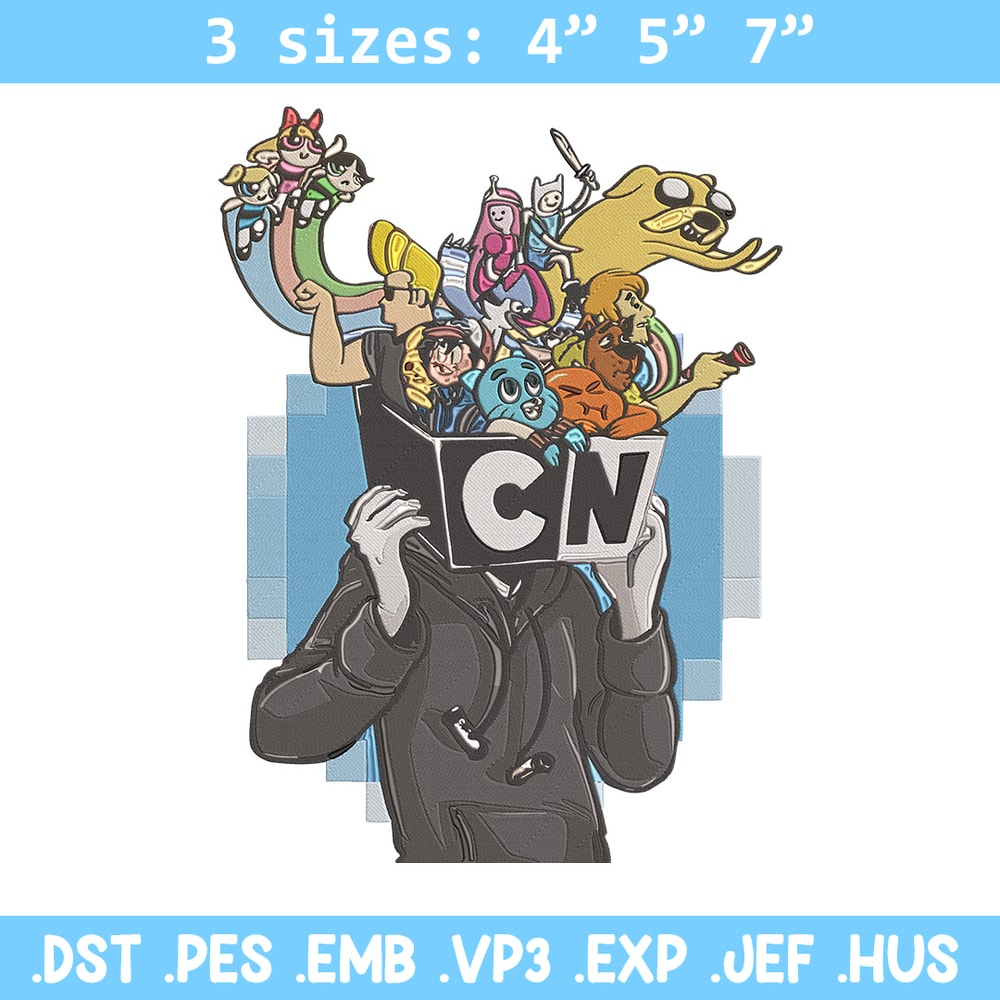 CN character Embroidery Design, CN cartoon Embroidery, Embroidery File, Anime Embroidery, Anime shirt, Digital download.jpg