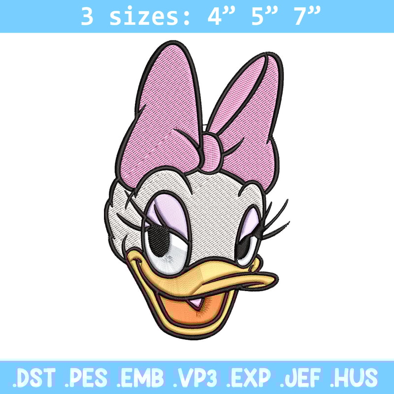 Daisy Duck Embroidery Design, Disney Embroidery, Embroidery design, cartoon shirt, Embroidery File, Digital download..jpg