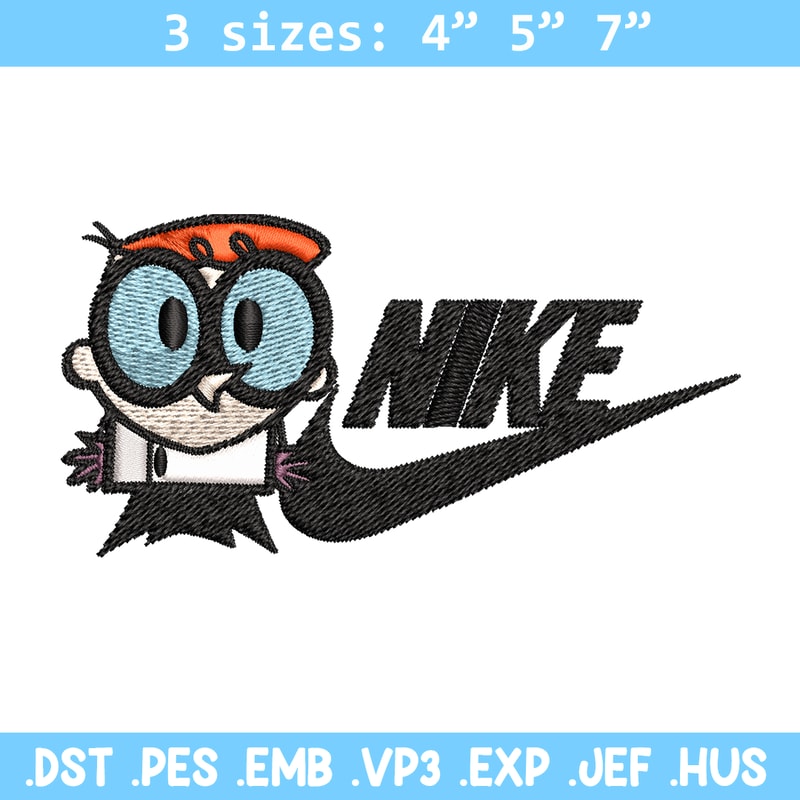 Dexter cartoon Nike Embroidery design, Dexter cartoon Embroidery, Nike design, Embroidery file, Instant download..jpg