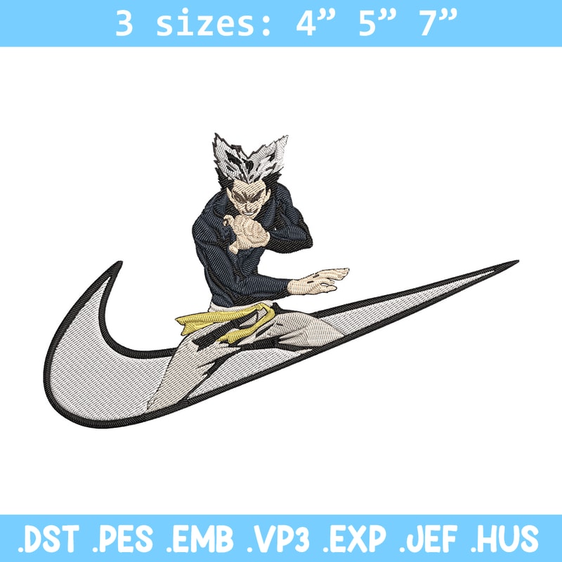 Garou x nike Embroidery Design, One punch man Embroidery, Embroidery File, Nike Embroidery, Anime shirt,Digital download.jpg