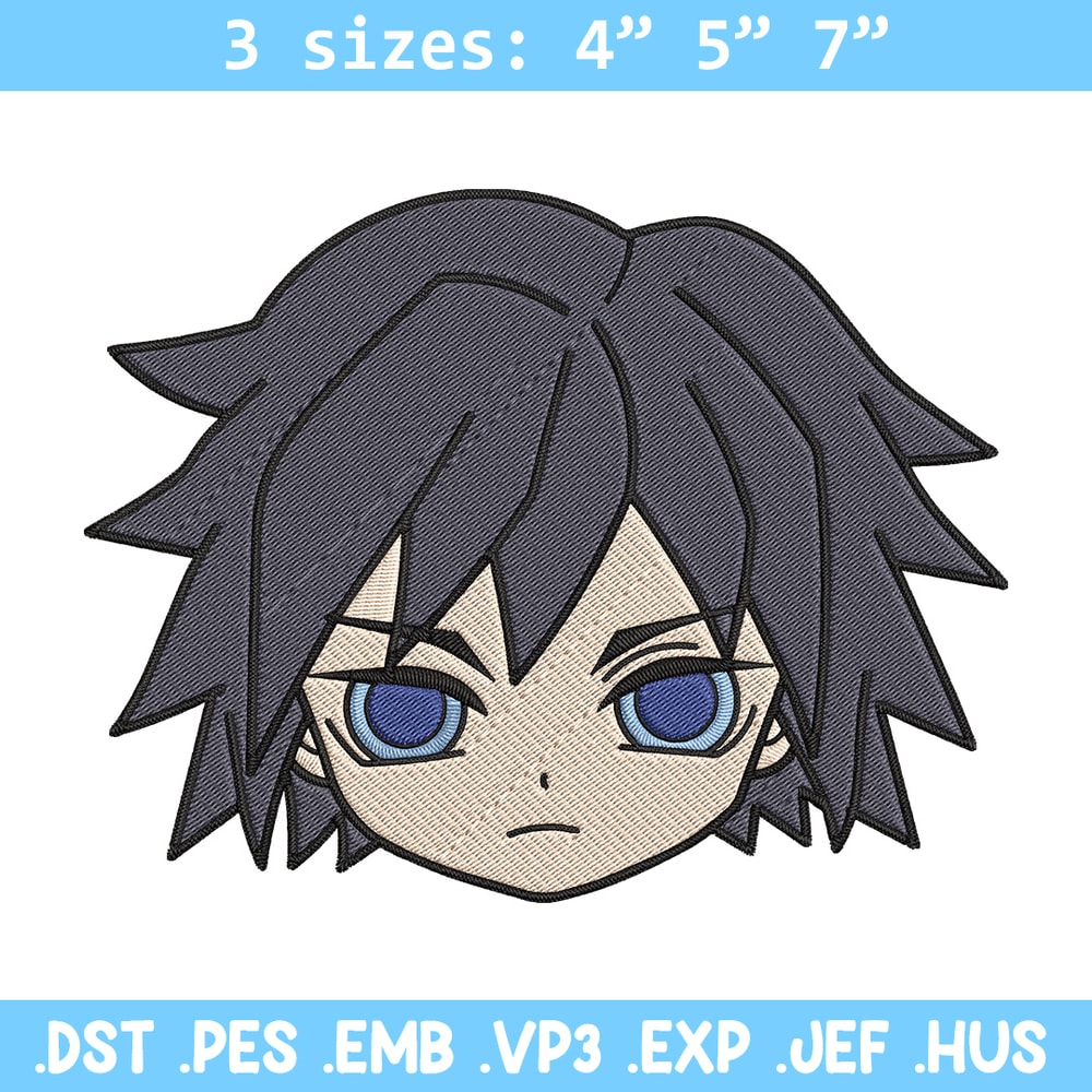 Giyuu chibi Embroidery Design,Demon slayer Embroidery,Embroidery File,Anime Embroidery,Anime shirt, Digital download.jpg
