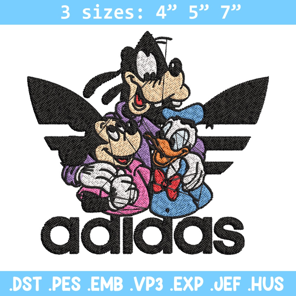 Goofy friends Embroidery Design, Adidas Embroidery, Brand Embroidery, Embroidery File,Logo shirt,Digital download.jpg