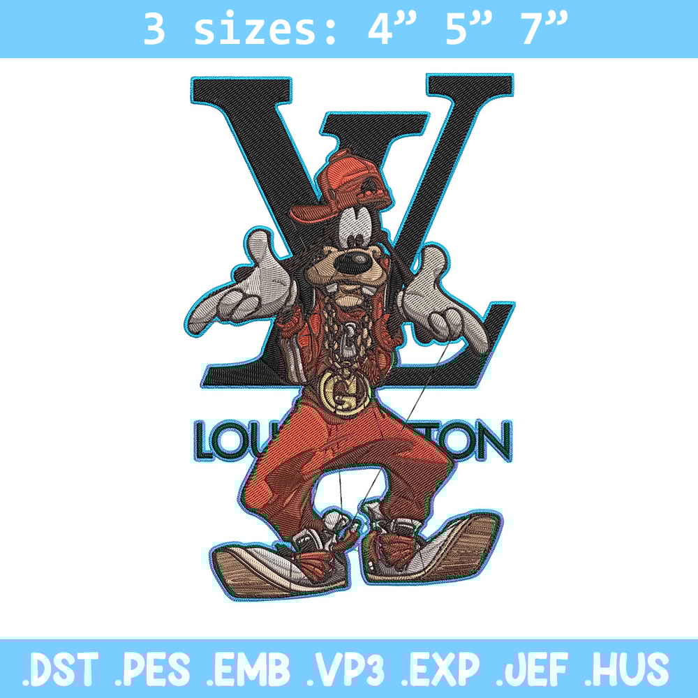 Goofy x LV Embroidery Design, LV Embroidery, Embroidery File, Anime Embroidery, Anime shirt, Digital download..jpg