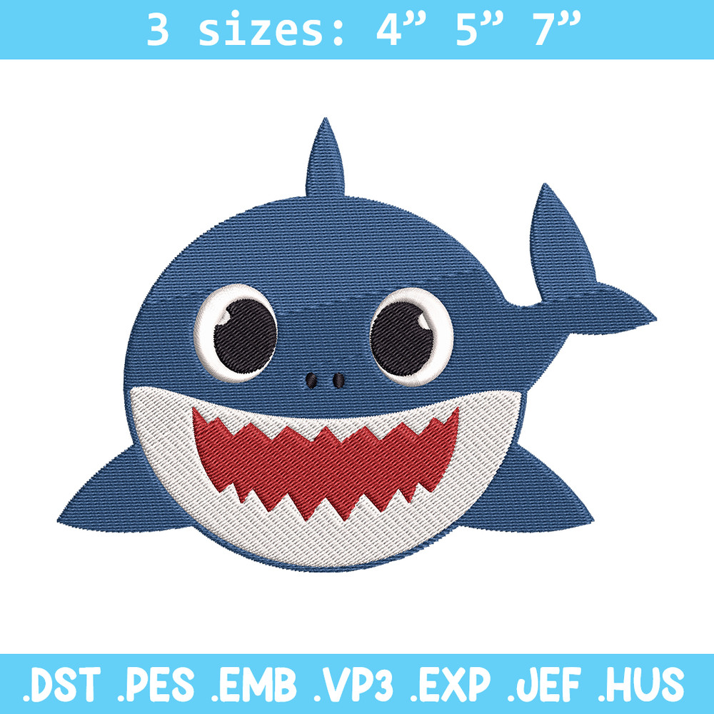 Baby Shark Embroidery Design, Shark Embroidery, cartoon shirt, Embroidery File, Embroidery design, Digital download..jpg