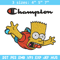 Bart Simpson Champion Embroidery design, Simpson Embroidery, cartoon design, Embroidery File, Instant download..jpg