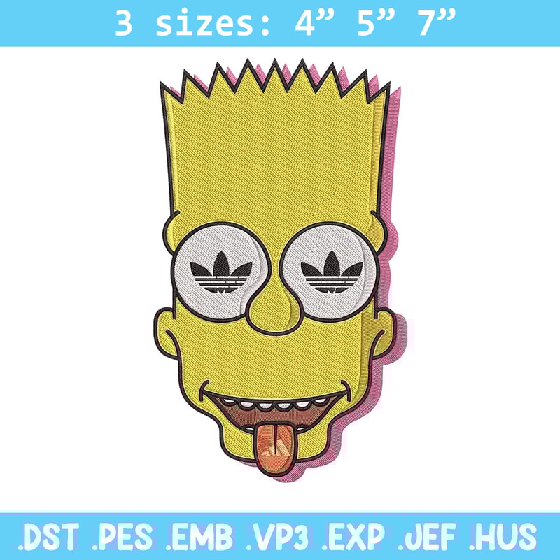 Bart x adidas Embroidery Design, Simpson Embroidery, Embroidery File, Adidas Embroidery, Anime shirt, Digital download.jpg