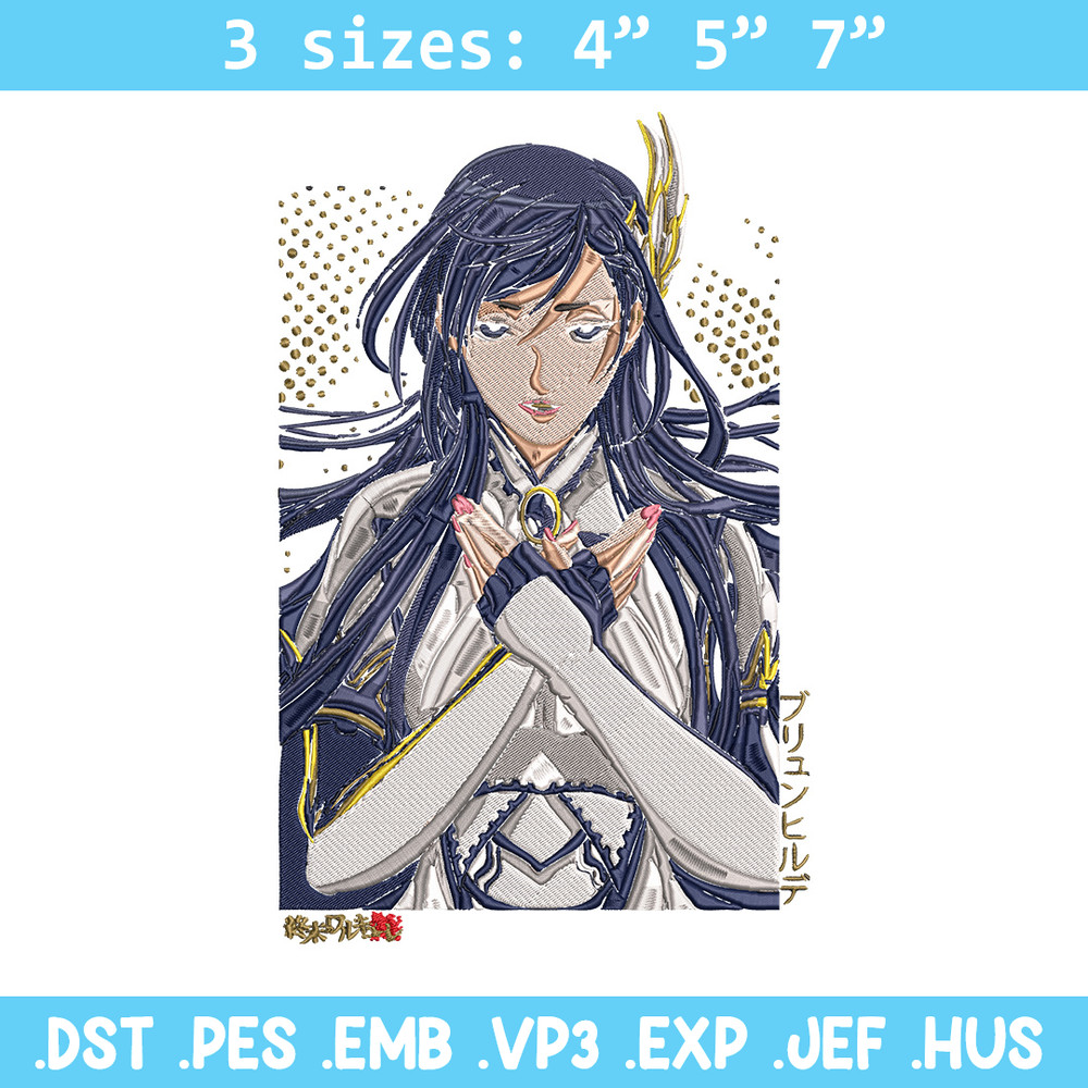 Brunhilde poster Embroidery Design, Ragnarok Embroidery, Embroidery File, Anime Embroidery, Anime shirt,Digital download.jpg