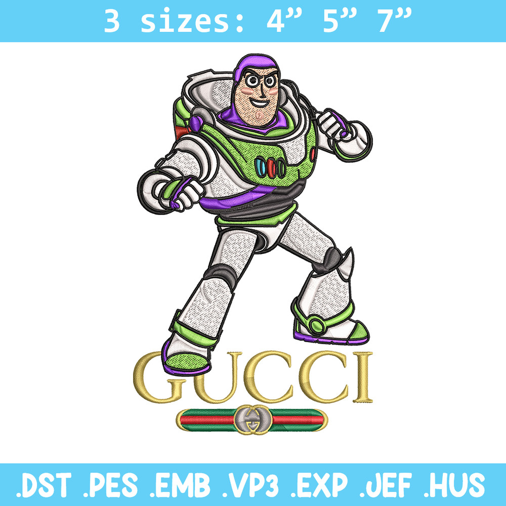 Buzz lightyear Gucci Embroidery design, Buzz lightyear Embroidery, cartoon design, Embroidery File, Instant download..jpg