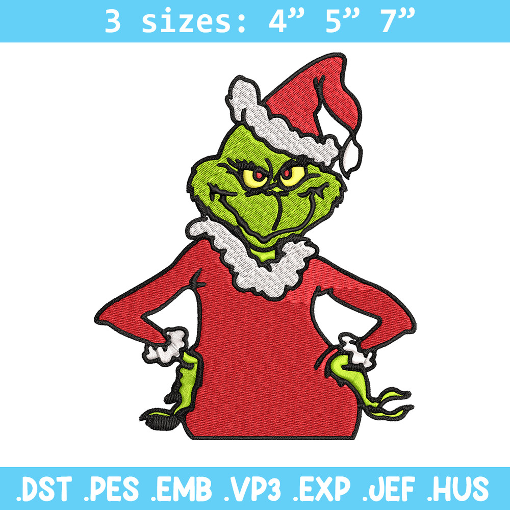 Christmas Grinch Embroidery design, Grinch christmas Embroidery, Embroidery File, Grinch design, Instant download..jpg