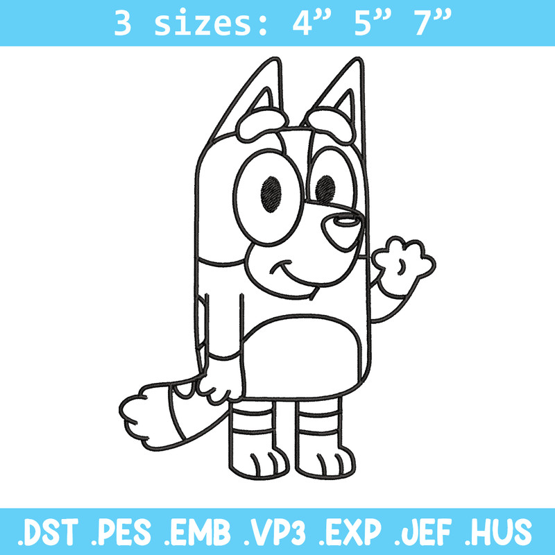 Dad Bluey Coloring Pages Embroidery, Bluey Embroidery, Embroidery File, cartoon design, cartoon shirt, Digital download..jpg