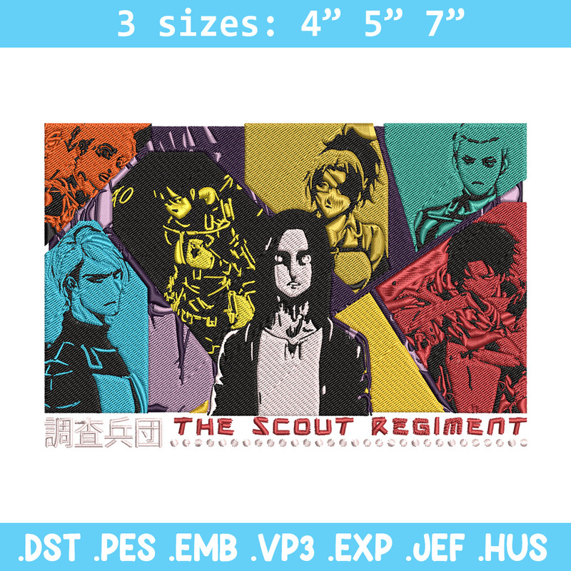 Eren friends Embroidery Design, Aot Embroidery, Embroidery File, Anime Embroidery, Anime shirt, Digital download.jpg