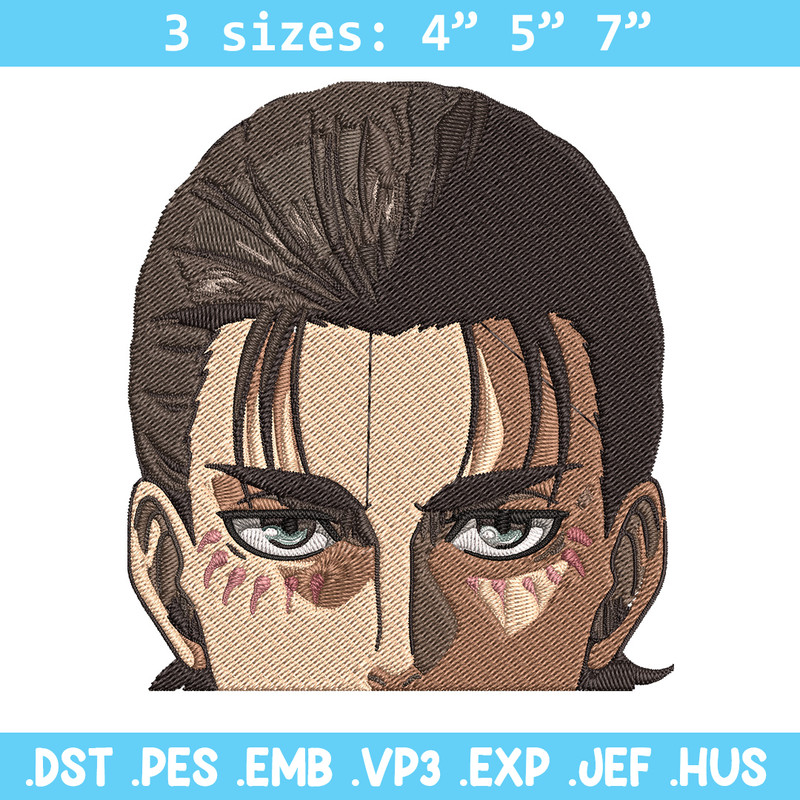 Eren Peeker Embroidery Design, Aot Embroidery, Embroidery File, Anime Embroidery, Anime shirt, Digital download..jpg