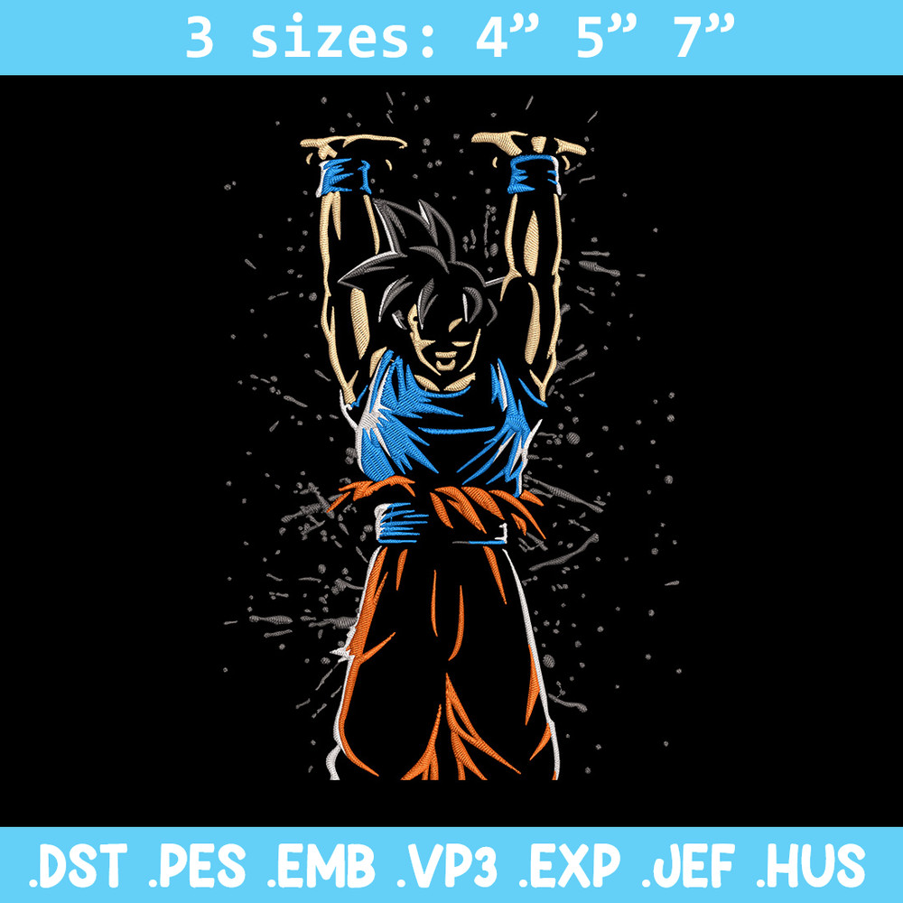 Goku genkidama Embroidery Design, Dragonball Embroidery,Embroidery File, Anime Embroidery, Anime shirt, Digital download.jpg