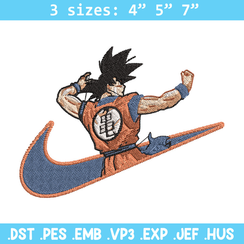 Goku Nike embroidery design, Dragon ball embroidery, Nike design, anime design, anime shirt, Digital download.jpg