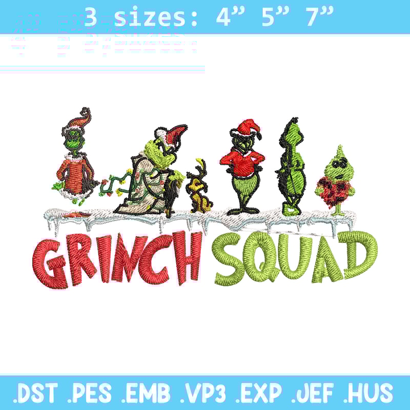Grinch squad christmas Embroidery design, Grinch Christmas Embroidery, Grinch design, Embroidery File, Digital download..jpg
