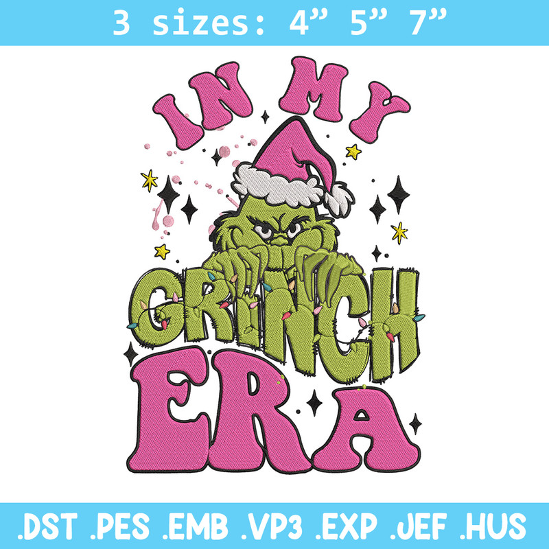 Grinchy era Embroidery Design, Grinch Embroidery, Embroidery File,Chrismas Embroidery, Anime shirt, Digital download.jpg