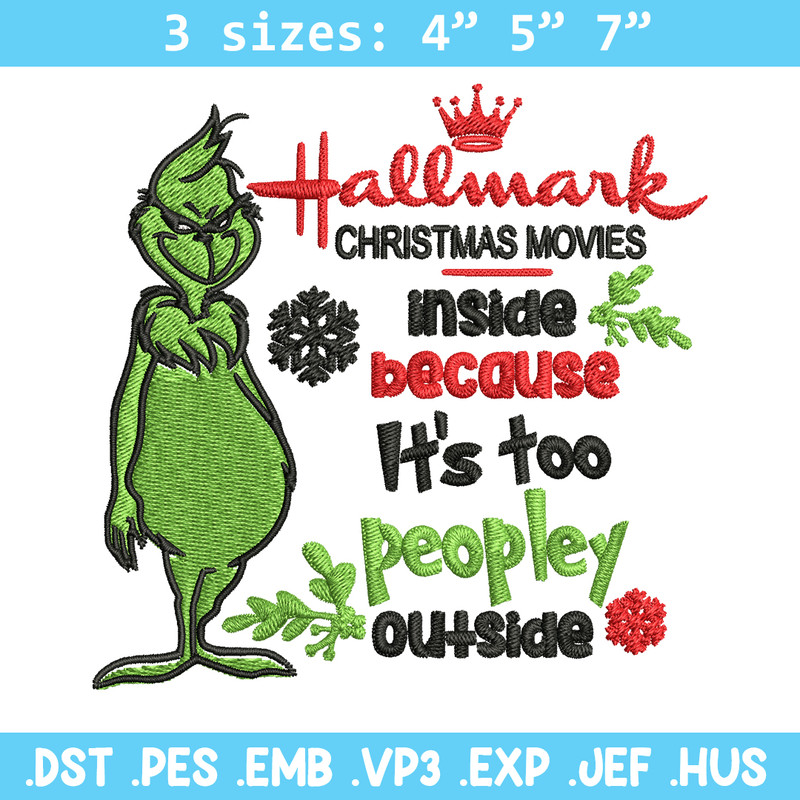 Hallmark Christmas Movies Inside Mr Grinch Embroidery design, Grinch Embroidery, Grinch design, Instant download..jpg