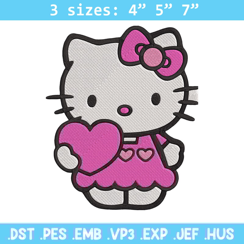 Hello kitty heart Embroidery Design, Hello kitty Embroidery, Embroidery File, Anime Embroidery, Digital download.jpg