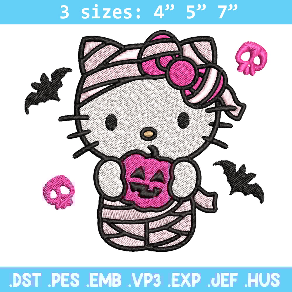 Hello Kitty Mummy Embroidery design, Hello Kitty Embroidery, Embroidery File, cartoon design, Digital download..jpg