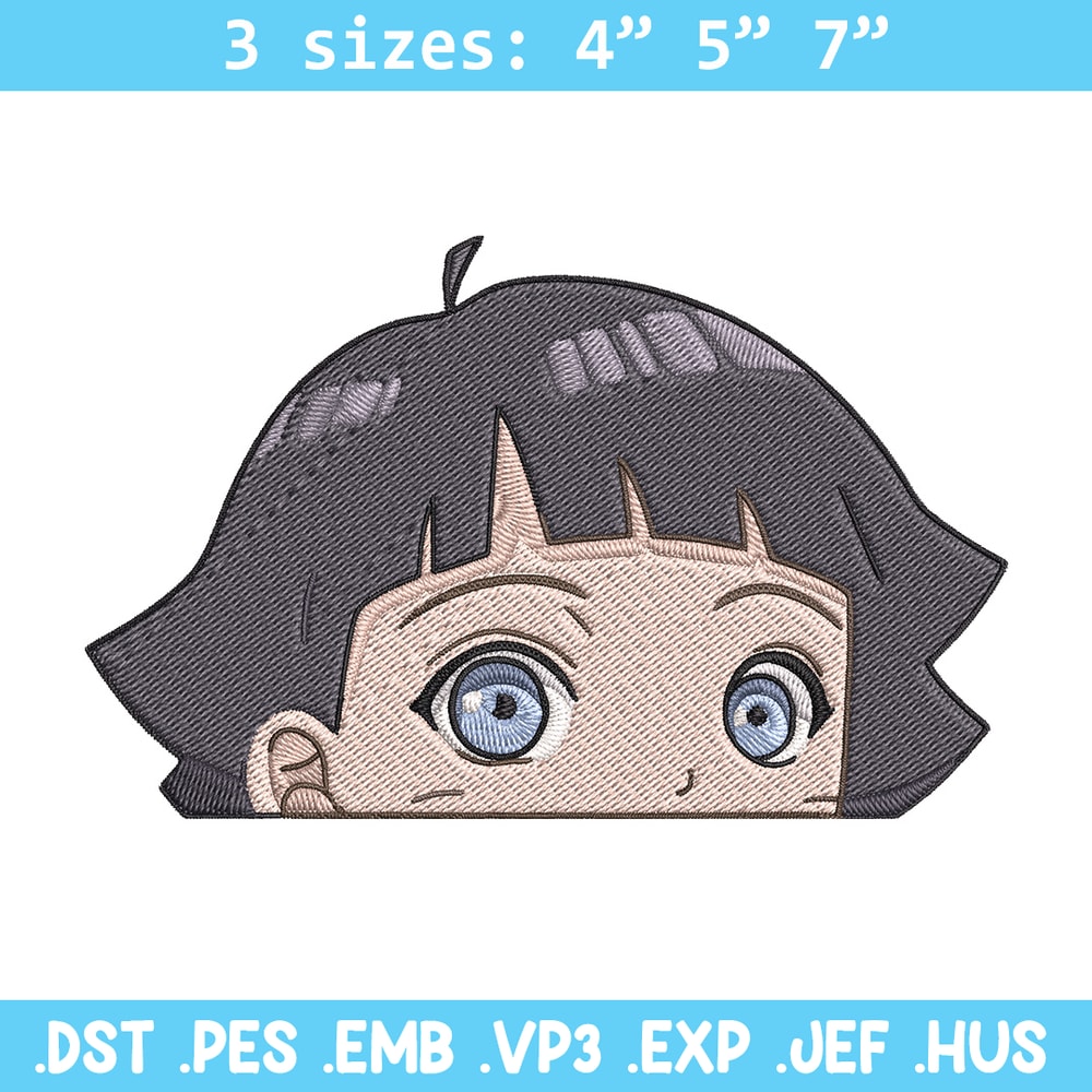 Himawari Peeker Embroidery Design, Naruto Embroidery, Embroidery File, Anime Embroidery, Anime shirt, Digital download.jpg