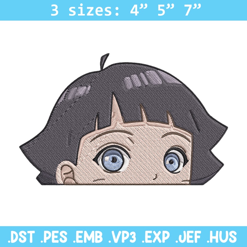 Himawari Peeker Embroidery Design, Naruto Embroidery, Embroidery File, Anime Embroidery, Anime shirt, Digital download.jpg