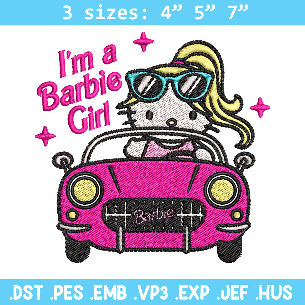 I'm a barbie girl Embroidery design, Barbie logo Embroidery, logo design, Embroidery File, logo shirt, Digital download..jpg
