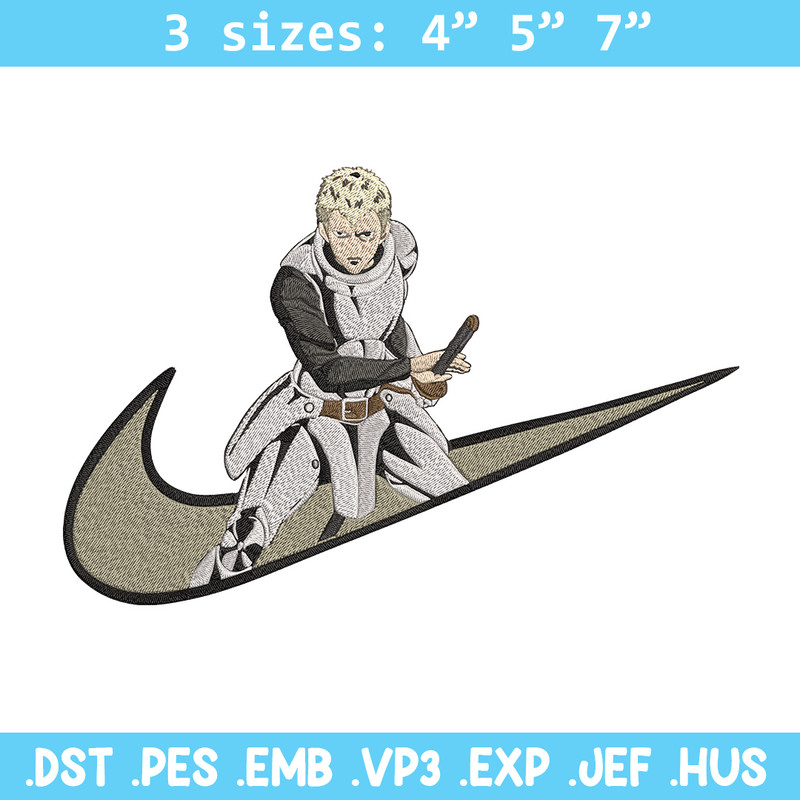 Iaian x nike Embroidery Design, One punch man Embroidery, Embroidery File, Nike Embroidery, Anime shirt,Digital download.jpg