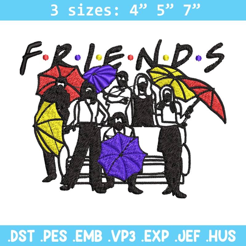People Umbrella friends Embroidery design, logo Embroidery, logo design, Embroidery File, logo shirt, Digital download..jpg