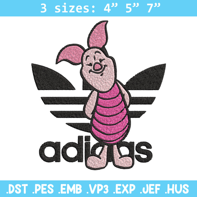 Piglet adidas Embroidery Design, Adidas Embroidery, Brand Embroidery, Embroidery File,Logo shirt,Digital download.jpg