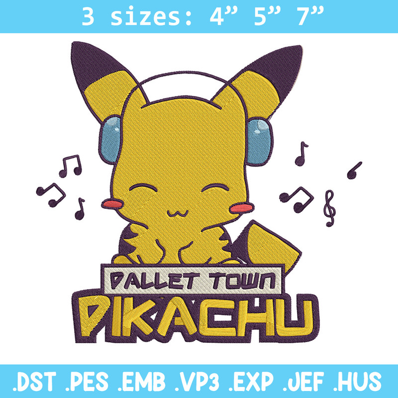 Pikachu cute Embroidery Design, Pokemon Embroidery, Embroidery File, Anime Embroidery, Anime shirt, Digital download.jpg