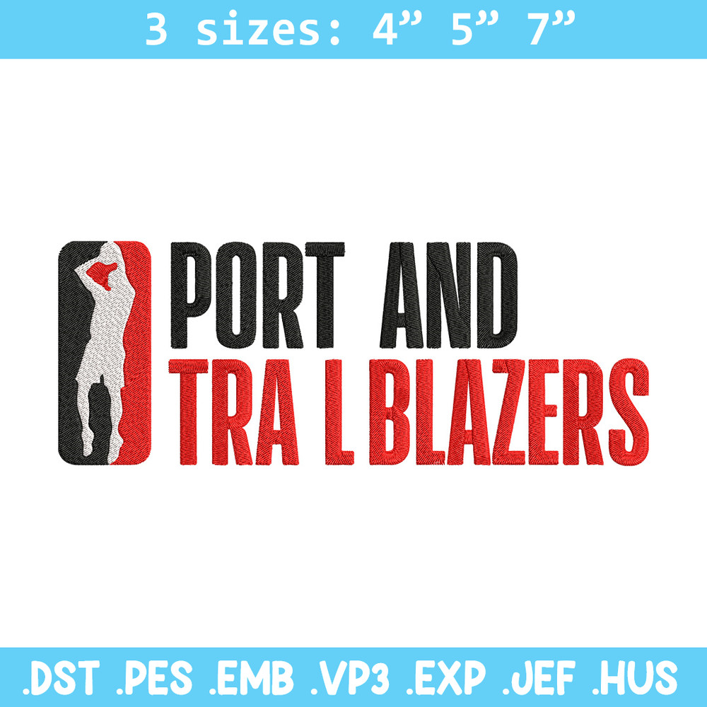 Portland Trail Blazers logo embroidery design, NBA embroidery,Sport embroidery, Embroidery design,Logo sport embroidery.jpg