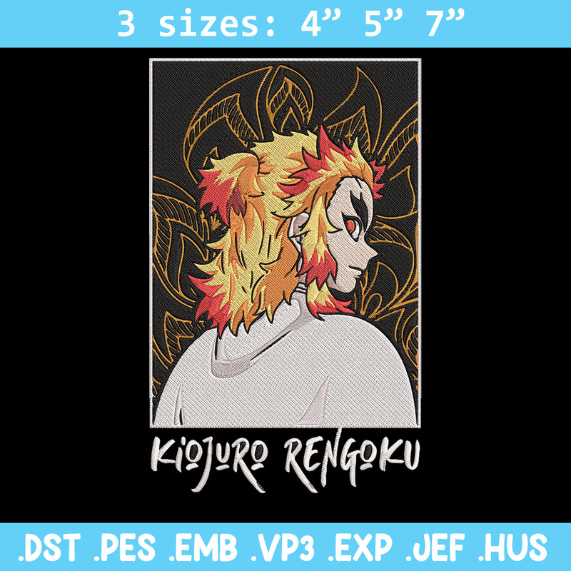 Rengoku Kyoujurou Embroidery Design, Demon slayer Embroidery, Embroidery File, Anime Embroidery, Digital download.jpg