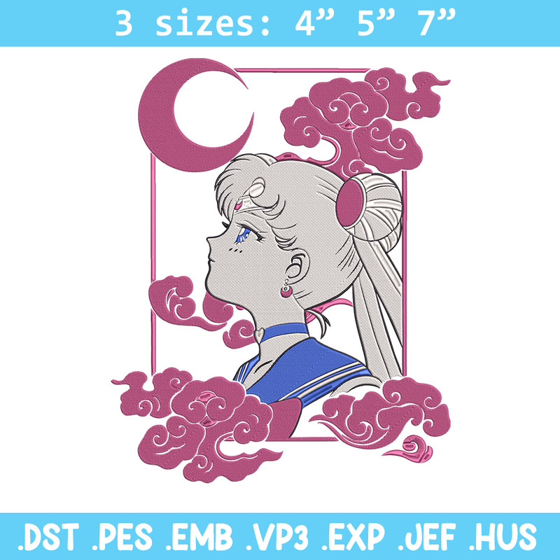 Sailor moon poster Embroidery Design, Sailor moon Embroidery, Embroidery File, Anime Embroidery, Anime shirt.jpg