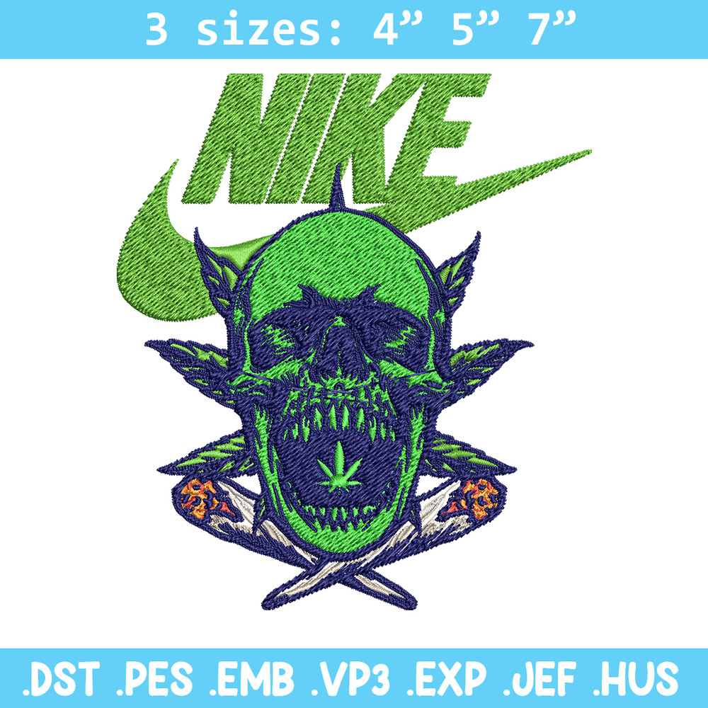 Skull horror Nike Embroidery design, Skull horror Embroidery, Nike design, Embroidery file, logo shirt, Instant download.jpg